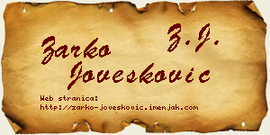 Žarko Jovešković vizit kartica